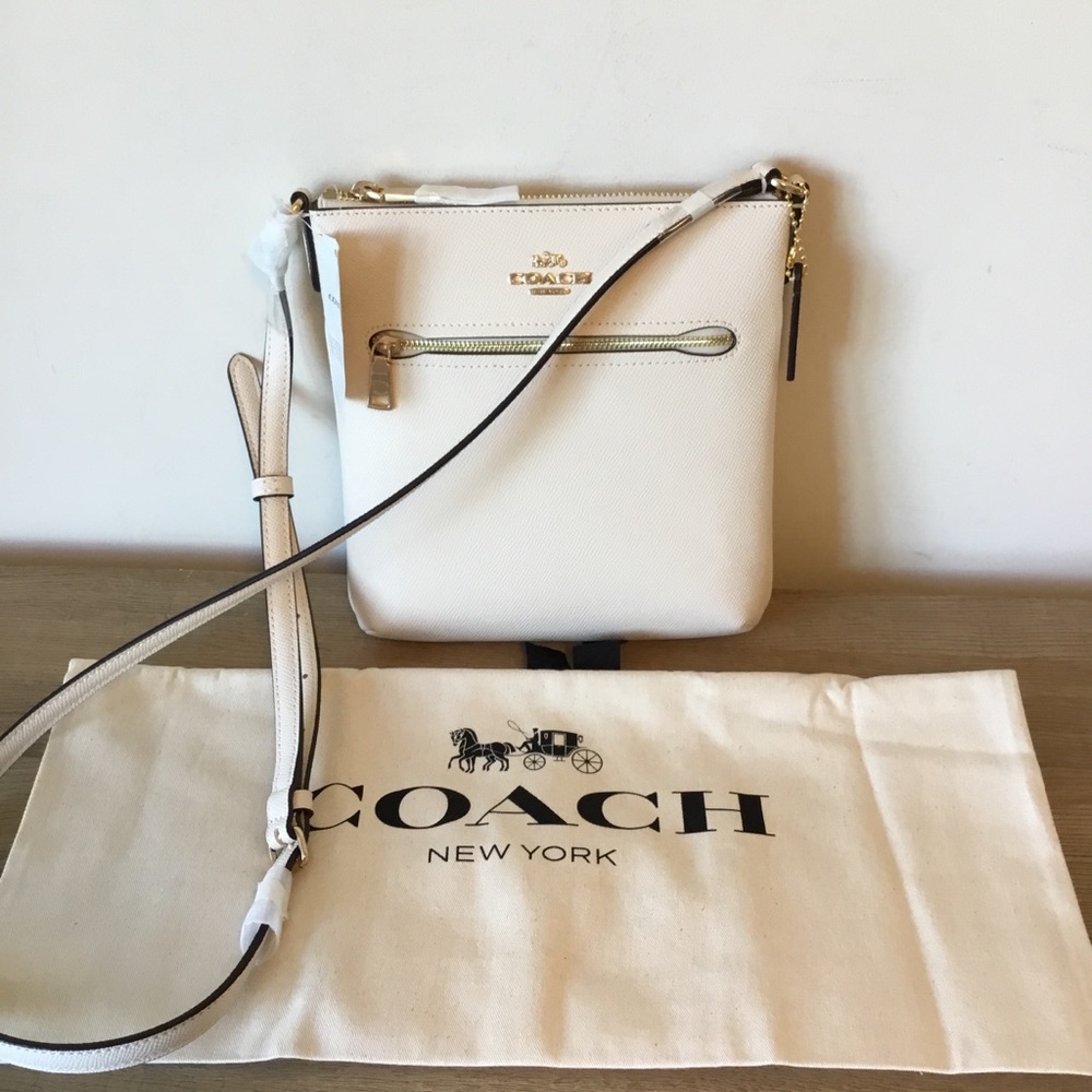 Coach Rowan Crossbody Bag in Chalk w/Hangtag and Coach Dustbag NWT $250